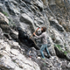 A paleontologist working in the Swiss Alps.